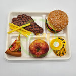 Tray Five Compartment - Small, Disposable & Compostable, Compact Eco-Friendly