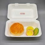 Clamshell Container, 9 x 6 inch - Disposable & Compostable, Eco-Friendly Food Box