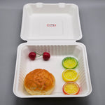 Clamshell Container, 9 inch - Disposable & Compostable, Eco-Friendly Food Container