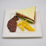 Tray Square, 6 inch - Disposable & Compostable, Eco-Friendly Serving Dish