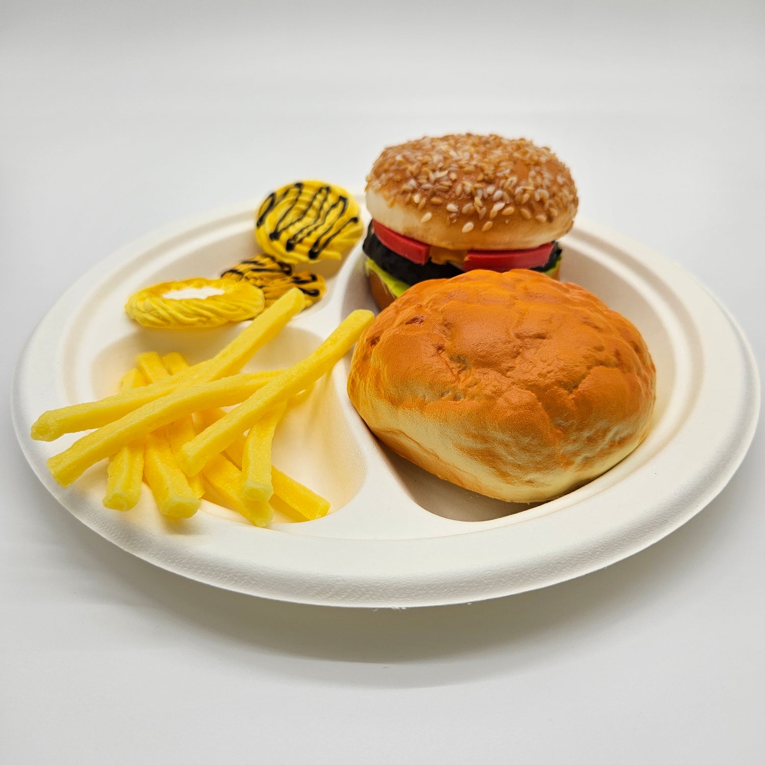 Plate Round, 10 Inch, 3 Compartment - Disposable & Compostable, Divided Eco-Friendly Dining Solution