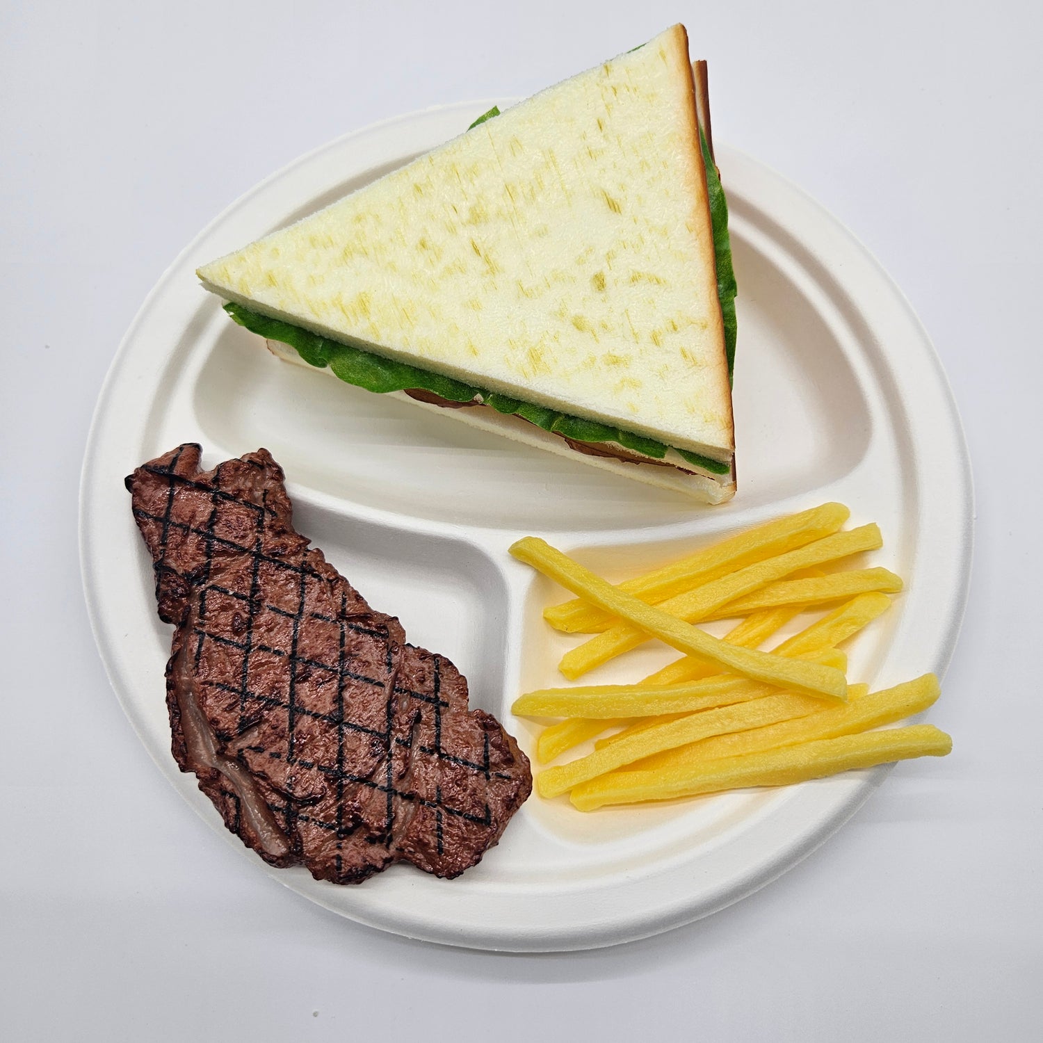 Plate Round, 10 Inch, 3 Compartment - Disposable & Compostable, Divided Eco-Friendly Dining Solution